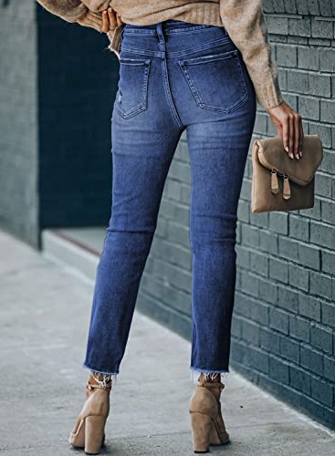 Stretchy Ripped Boyfriend Jeans for Women in Size 4-18