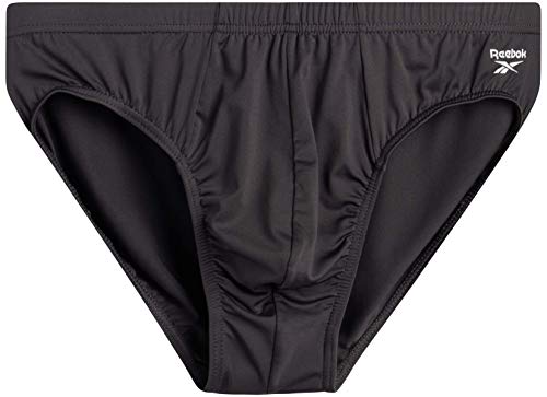 Reebok Mens Underwear, Quick Dry Performance Low Rise Briefs Underpants, 5 In 1 Pack, Blues/Charcoal, Medium #TOP3