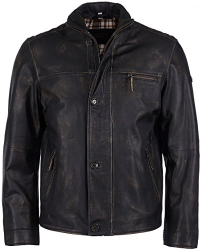 Preisvergleich Produktbild JCC Herren Lederjacke Im Used Look 1416 Black 50 Braun