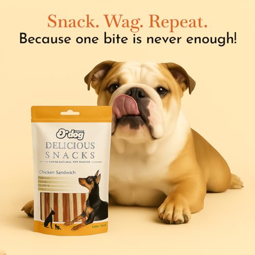 Image of O'Dog Healthy Yummy High Protein Tasty Chicken Sandwich Treats for Dog (100 gm) Pack of 1