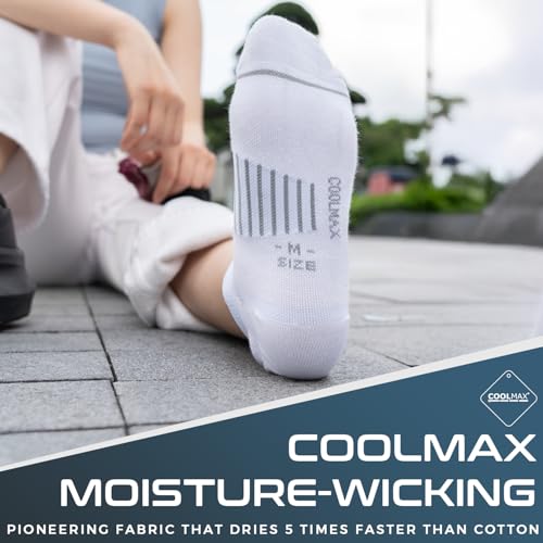 Coolmax No Show Socks 5 Pairs Performance Cooling Compression Running Athletic Thin Breathable Anti Blister Ankle Socks2