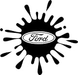 Standardfarbe: Schwarz.- Ford Auto-Aufkleber „Platsch!“, Spritzer, für Ford Focus, Mondeo, Fiesta, Galaxy, Ka, RS, ST