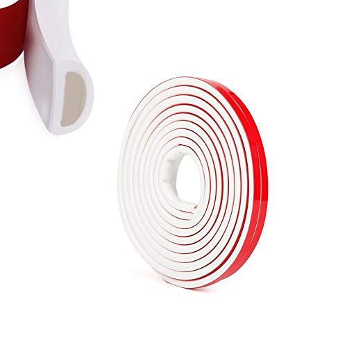 Amxikin High Flexibility Weatherproof White Weather Stripping Seal Strip For Doors/Windows/Ovens, Silicone Rubber Weather Stripping Door Seal, Length 19.6 Feet, 9Mmx4Mm-White #TOP1