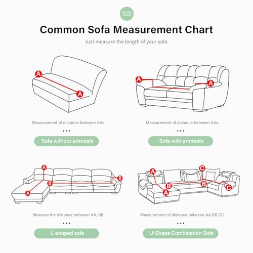 Funda de sofá elástica de 4 plazas protector lavable 235-300cm 8