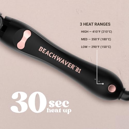 Image of The Beachwaver Co. Rotating Curling Iron Ceramic Curling Iron - Largest Barrel Size for Long Hair! | Auto-Shut Off, Travel-Friendly, Dual Voltage