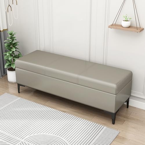 Banc ottoman de rangement coffre de rangement similicuir robuste