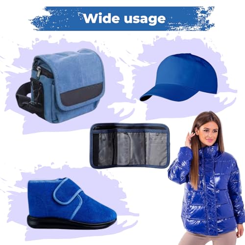 Image of 1 Inch Royal Blue Hook and Loop Tape 5 Yards Sew on Non-Adhesive Nylon Heavy Duty Strips Fabric Roll Fastener Set Ideal for Military Form Bags Clothes Shoes Backpacks Home Office School Craft DIY