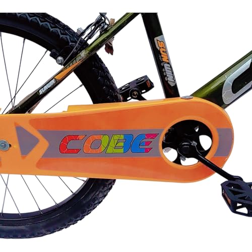 Image of Cobe 20 Inch Kids Bicycle for 6-8 Years Boys & Girls | PU Seat | Steel Rim | Caliper Brakes | TNT BMX Handle | Water Bottle | Chain Cover & Plastic Fenders | Heavy Duty Pedals miltry Green