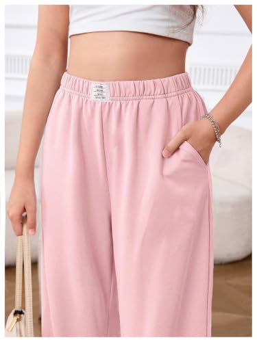 Image of SOLY HUX Girl's Wide Leg Sweatpants Loose Baggy Pants with Pockets