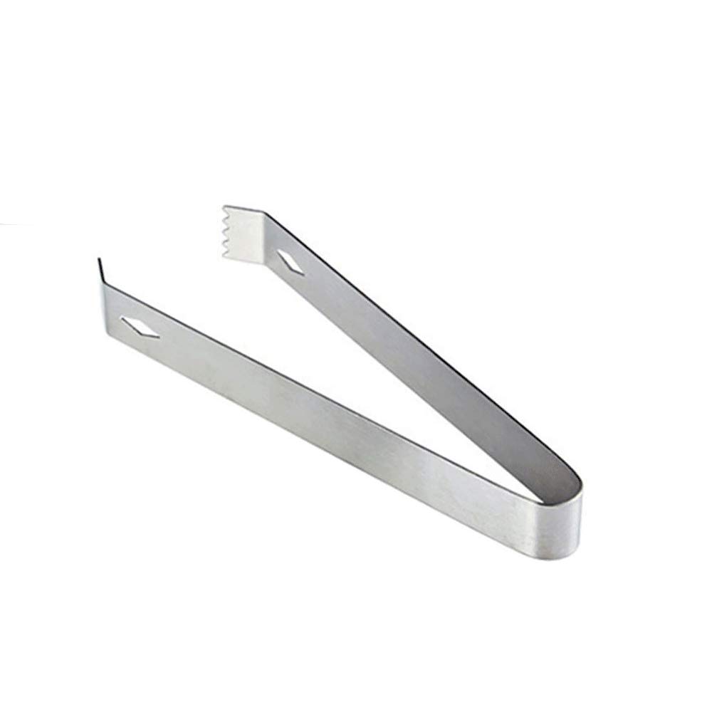3 pinzas para cubitos de hielo de acero inoxidable para barbacoa de bufé, pinzas de dulces con dientes festoneados para café bar y servir fiestas