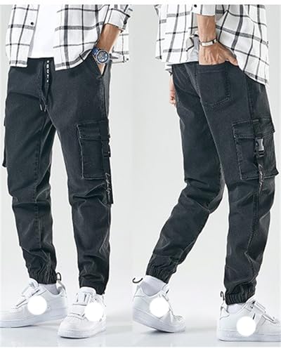 Men's Baggy Jeans Hip Hop Jeans Drawstring Multi Pocket Loose Jeans Fashion Dance Skater Skateboard Pants2