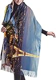 408 Femme Foulard Tour Parisienne Foulard Echarpe Longue Wrap Foulard Hiver Echarpe Hiver Femme Pour Party Homme Mariage 72X197Cm