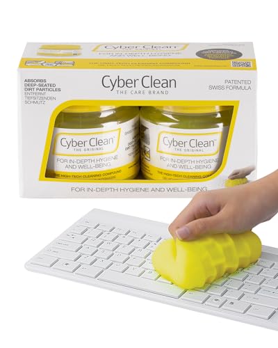 Cyber Clean The Original Reinigungsmasse Doppelpack (2 x 145g) Reinigungsgel Staubentferner Tastaturreiniger für Haushalt Elektronik & Auto