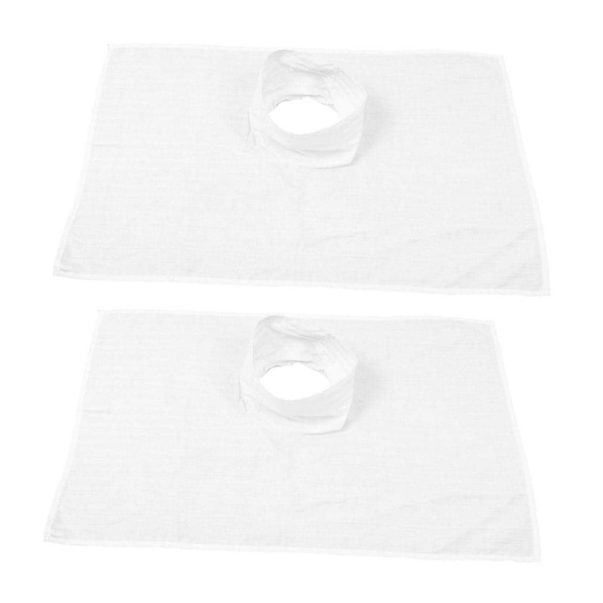 TIDTALEO Cotton Massage Bed Face Hole Cover 2pcs Spa Towel for Facial Massage Reusable Sheets