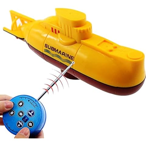 eMart Mini RC Electric Toy Remote Control Boat Submarine Ship Waterproof Diving in Water Gift for Kids - (Yellow) Cover