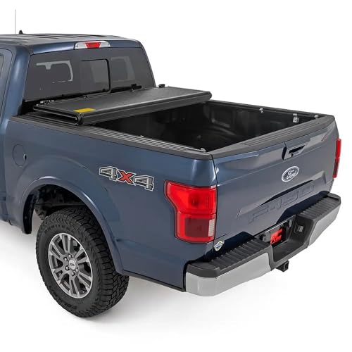 Rough Country Hard Tri-Fold Tonneau Cover for Ford F-250 & F-350 Super Duty (2017-2026) - Low-Profile Aluminum Truck Bed Cover, Fits 6'10 (81.9") Bed - image 2