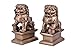 Produktbild LHR trading inc Feng Shui Foo Fu Dogs Wächter-Löwen-Statuen, Heimdekoration, um negative Energie abzuwehren (Bronze)