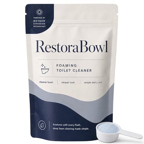 Restorabowl Foaming Cleaning Powder Fresh Scent Daily Care Powder Fast Dissolving Formula for Everyday Freshness Easy Flush Use 300g