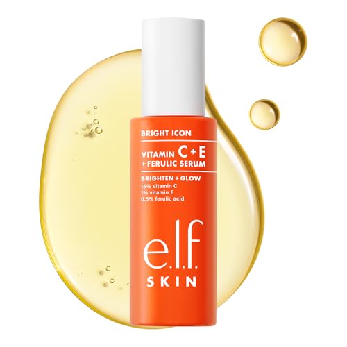 e.l.f. SKIN Bright Icon Vitamin C + E + Ferulic Face Serum, Brightening & Soothing with 15% Vitamin...