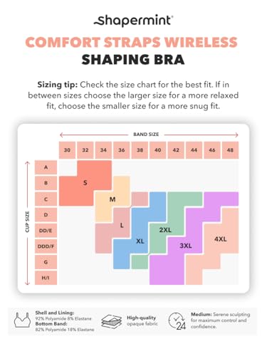 Image of SHAPERMINT Wireless Bras for Women No Underwire - Small to Plus Size Bralettes with Support and Natural Lift