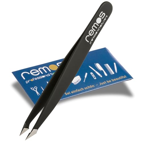 REMOS Kombipinzette Edelstahl [INOX]rostfrei 9.5 cm - 2in1 für Splitter - Haare