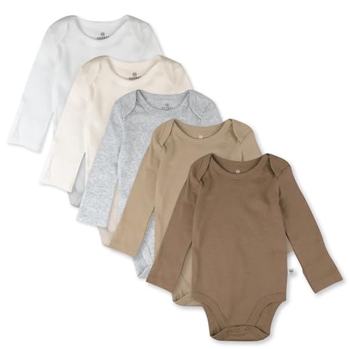 HonestBaby 5-Pack Long Sleeve Bodysuits