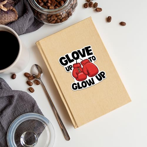 Image of Boxing Sticker 8 Pcs (Large Size) Vinyl Stickers Laptop Waterproof Decal for Car Bumper Water Bottle Notebook Luggage Window Birthday Decorations - Size 4 Inches