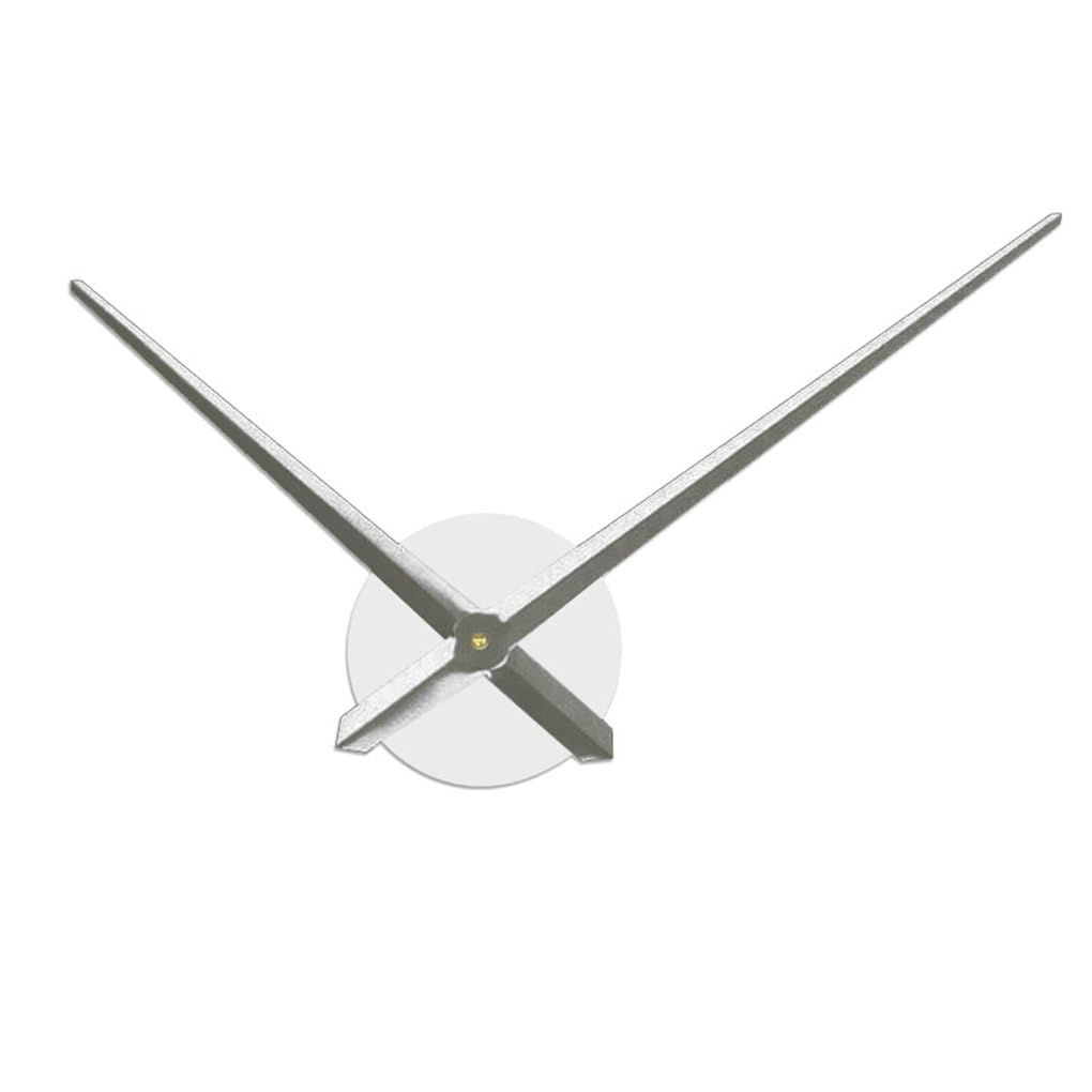 Pleayietoopiatiey Wall Clock Mechanism DIY Modified Replacement Anti-rust Adjustable Analog Quiet Running Detachable Mechanisms Silver Large