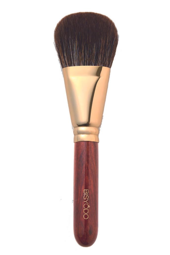 BISYODO Long Series Finishing Powder Brush - Fan Shape Type, Brown