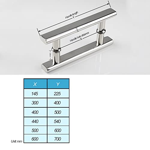 Barre d'appui de remplacement douche en acier inoxydable rigide de 500mm - 3