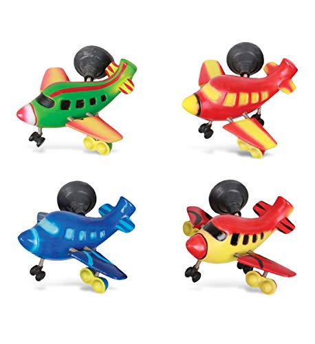 Puzzled Airplane Refrigerator Bobble Magnet Set of 4