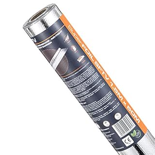 SuperFOIL SFTV Reflective Membrane 1.5m x 25m - Energy Saving Foil Sheet - 2-in-1 Sustainable Reflective Radiant Barrier & Waterproof Vapour Barrier VCL for Home & Auto