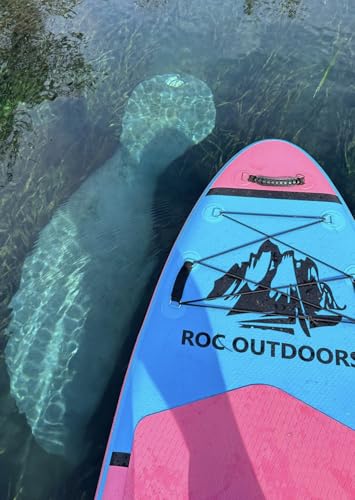 Image of Roc Inflatable Stand Up Paddle Board 10' 6 inch with Premium SUP Paddle Board Accessories, Wide Stable Design, Non-Slip Comfort Deck for Youth & Adults
