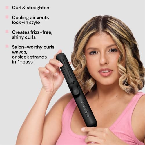 L’Ange Hair Le Duo Standard 360° Airflow Styler | Curl & Straighten with One Tool | 3.5" Snag-Free Titanium Plates | Cooling Air Vents to Set Curls | Adjustable Temp & Auto Shut-Off | Black - image 5