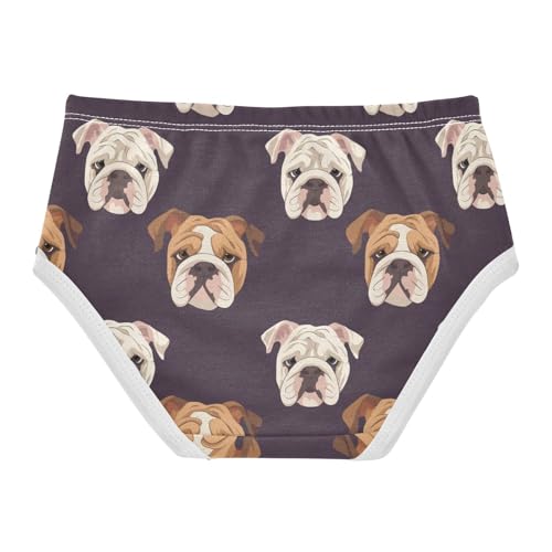 Wusikd English Bulldog Face Girls' Underwear Cotton Girls Briefs Soft Toddler Underwear 2T2