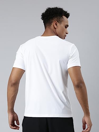 Image of XTEP Comfort Series (Sports Elastic Performance), Running Series, Superior Stretch, Polyamide & Elastane, Crew Neck Comfort Running T-Shirt for Men (White)