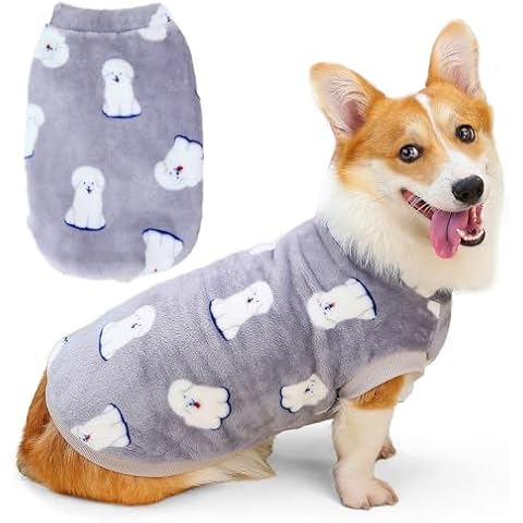 Zunea Flannel Dog Sweater for Cold Weather Cover