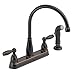 Delta Foundations 2-Handle Standard Kitchen Faucet with Side Sprayer in Oil-Rubbed Bronze