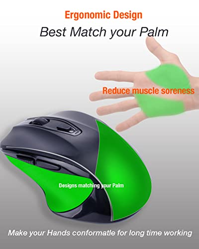 Usb C Wired Mouse, Innomax Usb-C Ergonomic/ Large Size Mouse/6 Buttons With 3 Level Dpi Adjustable Level, Page Down& Up Button For Macbook Pro, Ipad Pro And Laptop With Usb-C Port( Black) #TOP4