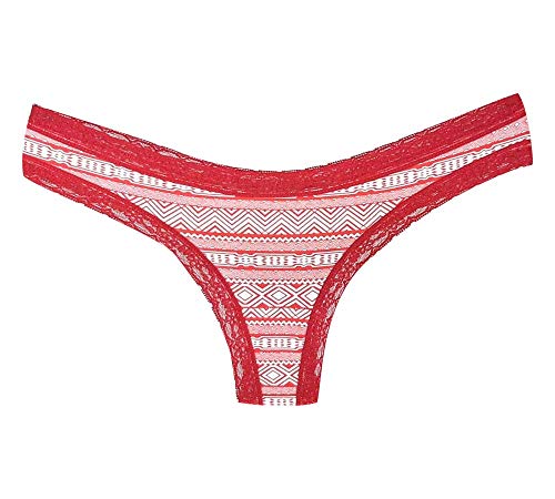 Kit 12 Calcinhas Fio Dental Algodão Estampadas Renda Absoluta Ousadia (P)