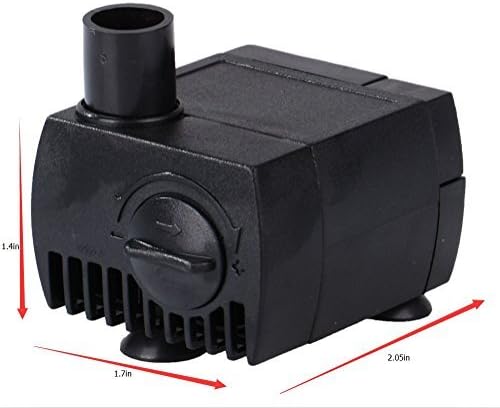 MAXZONE 80 GPH (300L/H, 4W) Submersible Water Pump- Ultra Quiet for Pond, Aquarium, Fish Tank Fountain, Powerful Water Pump with 6ft (1.8m) Power Cord