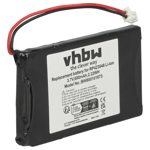 vhbw Akumulator kompatybilny z Supertooth Buddy zestaw głośnomówiący telefon konferencyjny (600 mAh, 3,7 V, litowo-jonowy)