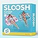 SLOOSH Inflatable Pool Floats Adult,2 Pack Pool Chairs with Cup Holders,Blow up Floats Chair,Hammock Noodle Mat Leaves Design for Relaxing Summer Water Fun Swimming Party Beach,Blue,Pink