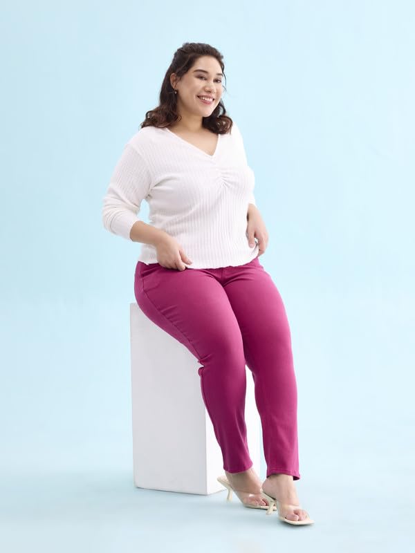 Image of GO COLORS Women Mid Rise Premium Straight Jeans