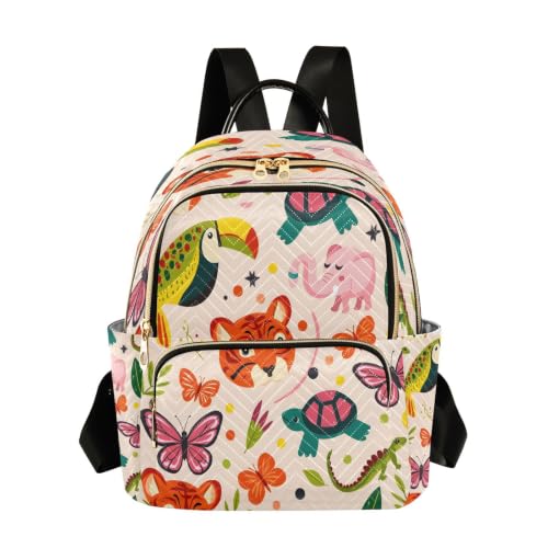 Mini mochila cómoda contra el cansancio diario con estampado de mariposa