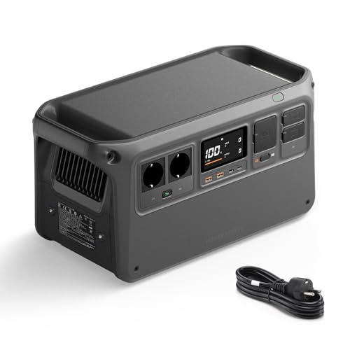 DJI Power 1000 V2 Tragbare Powerstation 1024Wh, 2600W Power Station Solar, LiFePO4 Akku, Kompakte Größe, Schnellladung in 37 Min. von 0% auf 80%, Generator, Bundle