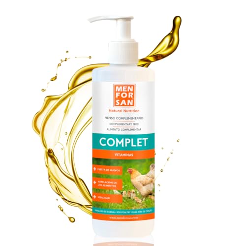 MENFORSAN Alimento Complementario COMPLET Aves de Corral 500ml, con 4 Vitaminas, Formato líquido