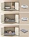 Feandrea Cat Litter Box Enclosure, Litter Box Furniture Hidden with Removable Divider, Indoor Cat House, End Table, 31.5 x 20.9 x 19.7 Inches, Honey Brown and Rustic White UPCL002P01