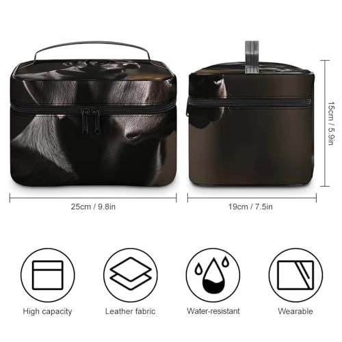 Foldable Travel Luggage Bag for Men And Women, Dry And Wet Separation Portable Travel Luggage Bag, Black Labrador Printed Waterproof Sports Luggage Bag, Fitness Bag2