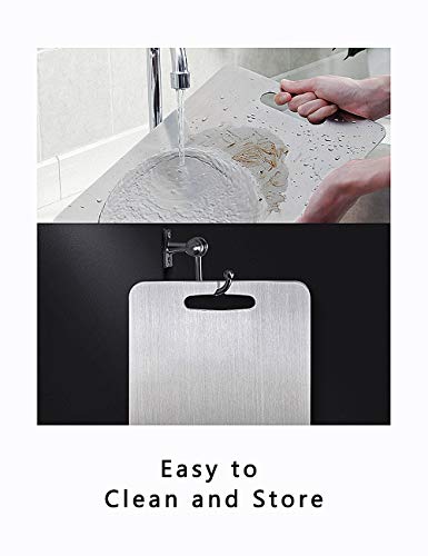Yeavs Stainless Steel Cutting Board For Kitchen Heavy Duty Chopping Board(Medium, 11.4"L X 7.9" W) #TOP5